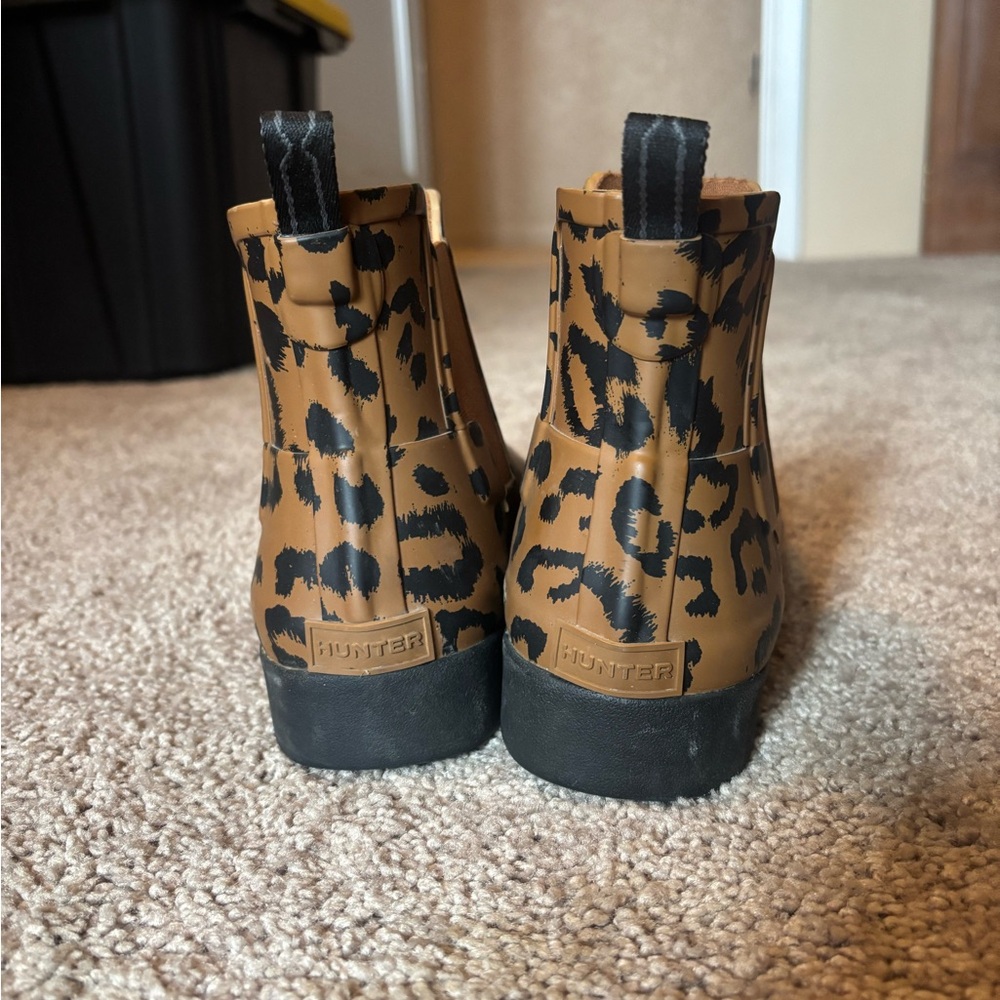 Hunter Leopard Ankle Boots - Picture 3 of 5